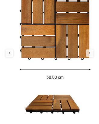 Piastrelle giardino in legno acacia