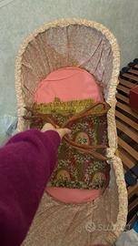 Cesta neonato in vimini