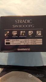 Shimano stradic PG 8000 e canna xzoga takadum x 