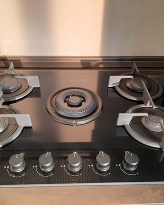 piano cottura Franke vetro nero cm 75, 5 fuochi