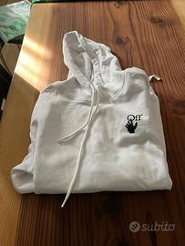 OFF WHITe Felpa oversize in cotone con cappuccio,