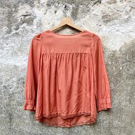 Blusa Patrizia Pepe in cotone e seta color salmone
