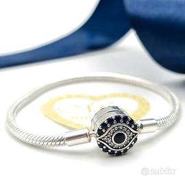 BRACCIALE PER CHARM ARGENTO 925 OCCHIO GRECO 