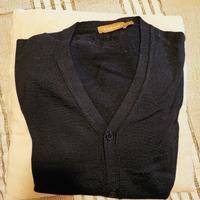 Cardigan nuovo uomo TG L blu scuro 