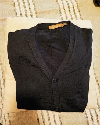Cardigan nuovo uomo TG L blu scuro 
