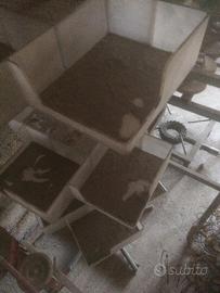 Porta oggetti girevole da lavoro con piedistallo