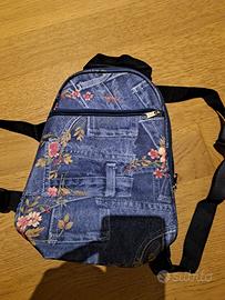 Zaino effetto jeans