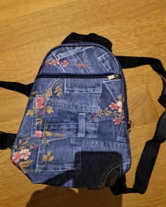 Zaino effetto jeans