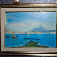 Quadro a olio su tela con cornice