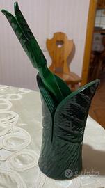 Portapenne con penna in legno