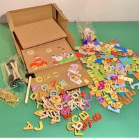 Gioco Didattico Bambini Forme Lettere Legno
