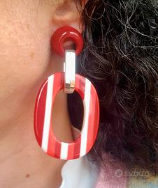 Orecchini rossi pendente