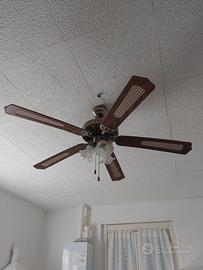 lampadario con ventilatore e telecomando 