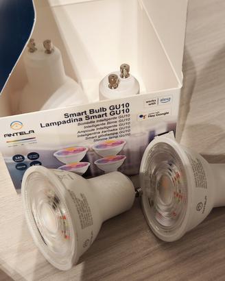 4 Faretti Led Smart GU10, WiFi+Bluetooth, RGB