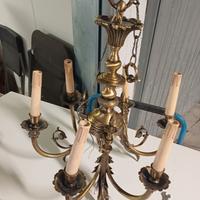 lampadario ottone funzionante   vecchio 