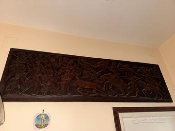 Pannello intagliato in legno massello