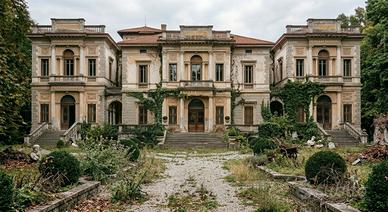 Ampio Appartamento al grezzo in villa con parco