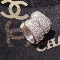 Orecchini cerchi in oro 18carati 11gr e diamanti