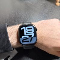 Cinturino Apple Watch 46mm Pelle nera/marrone
