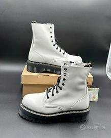 Dottor Martens Platform stivali in pelle bianca 40