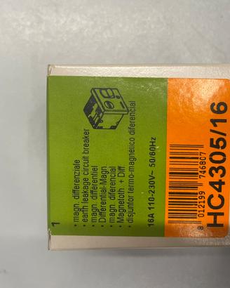 Interruttore magnetotermico differenziale