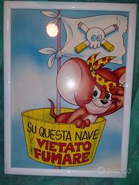 Quadretto con disegno del topo Jerry, con vetro