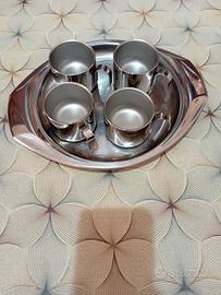 4 tazzine termiche,in acciaio inox 18/10
