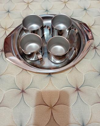 4 tazzine termiche,in acciaio inox 18/10