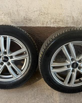 Treno gomme invernali + cerchi in lega audi.