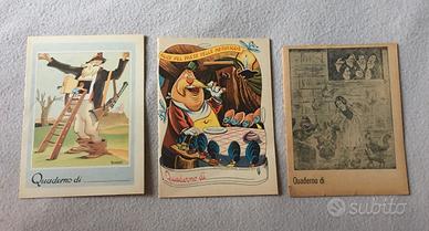 Lotto 3 quaderni scolastici antichi Sparafuoco