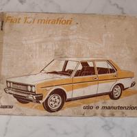 Libretto uso e manutenzione FIAT 131 MIRAFIORI