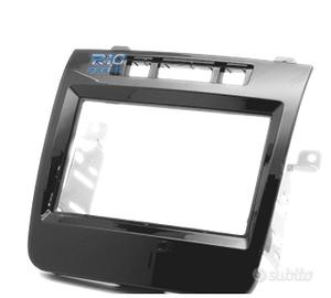 CORNICE NERA LUCIDA RADIO 2-DIN PER VOLKSWAGEN VW 
