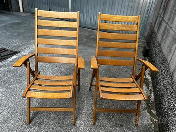 Sedie pieghevoli in legno