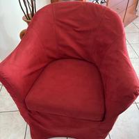 Coppia di poltrone  in alcantara bordeaux