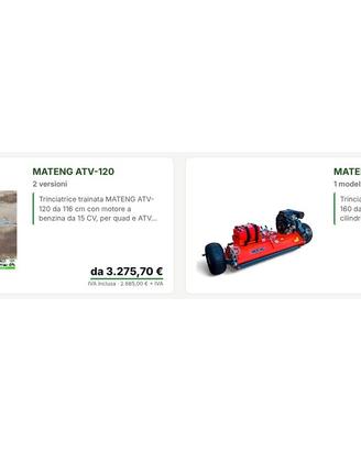 TRINCIATRICI PER QUAD E ATV CON MOTORE, 116-160 CM