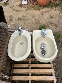 Sanitari 2 bidet color champagne