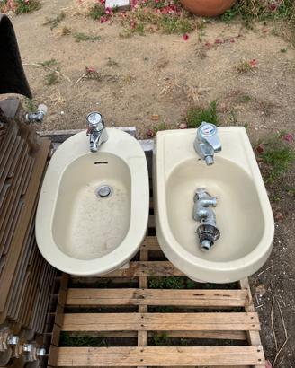 Sanitari 2 bidet color champagne