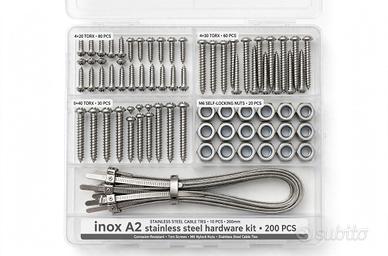 Kit  Viteria  Inox  A2  200pz  -  Anti  Ruggine