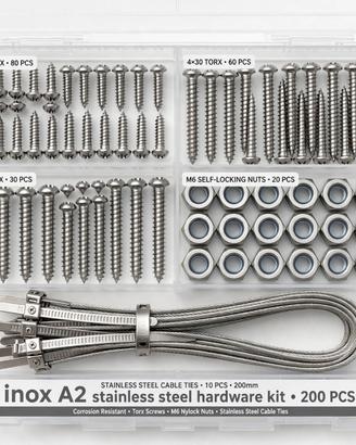 Kit  Viteria  Inox  A2  200pz  -  Anti  Ruggine