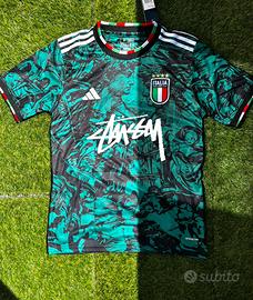 Maglia da calcio Stussy Italia-M-Verde dettagliata