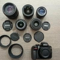 Nikon reflex d3300 + 5 obiettivi + accessori