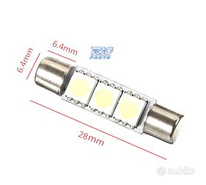 LED LAMPADINA TIPO FUSIBILE 28MM 3 LED