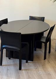 Tavolo Console Legno laccato nero Design anni 70