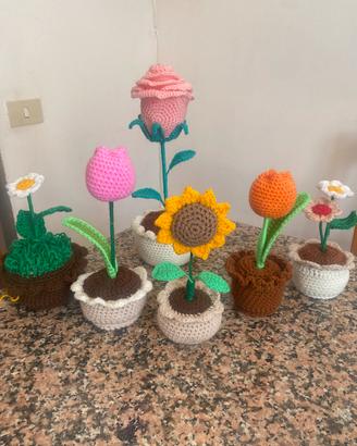 Vasetti fiori amigurumi