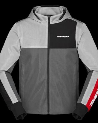 GIACCA ESTIVA SPIDI HOODIE NET ESTIVA ROSSO/GRIGIO