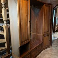 Mobile ingresso classico in legno con specchio