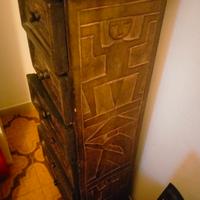 mobiletto comodino etnico africano legno