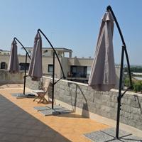 Set di 3 Ombrelloni a Braccio Laterale