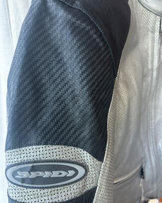 Giacca estiva moto Donna rinforzi fibra carbonio