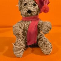 Orsetto di natale in paglia 